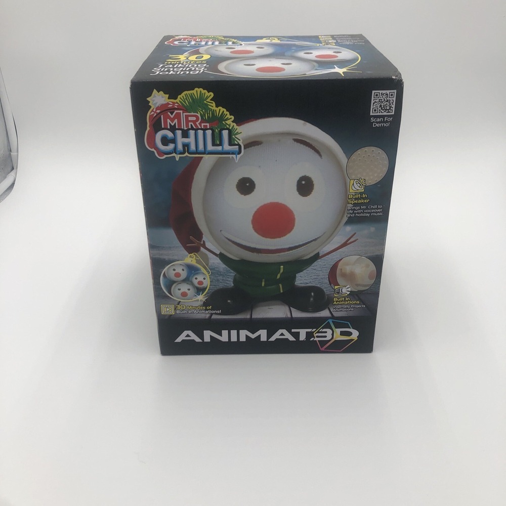Christmas Mr Chill Talking Snowman Animated New Talks Sings 3D Speaker Projector